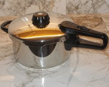 Fissler Vitavit Edelstahl Schnellkochtopf, neue Dichtung, 1 cm Thermoboden