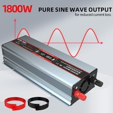 12V auf 230V 1800W 3600W Reiner Sinus Spannungswandler Wechselrichter USB LCD