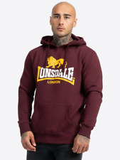 LONSDALE Herren HOODIE "THURNING" OXBLOOD Kapuzenpullover REGULAR FIT streetwear