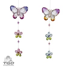 Formano Fensterdeko 2er Schmetterling mit Blumen aus Acryl-606167