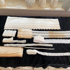 alte Spitze, Borte Nähen Basteln ca 0,6-14 cm breit Vers. Längen Baumwolle 8 Stü