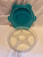 EIN Lock & Lock Snack Container 6 Fächer 2,3 L runde Dose Weihnachtskekse Obst