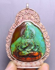 7CM China Silber Inlay Türkis