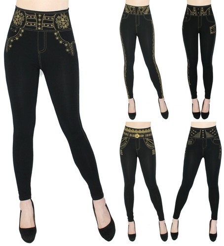 Damen leggings schwarz - damen, mit