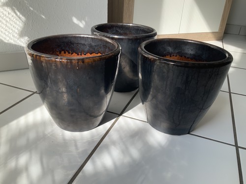 Pflanzkübel egg pot schwarz - 3,