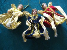 Weihnachtliche Engel 3er Set  Anhänger Dekoration Baumhänger Weihnachtsdeko 8 cm