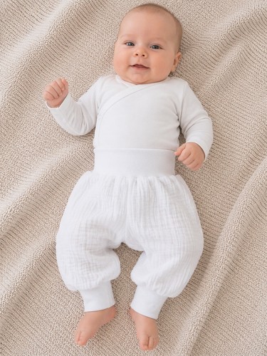 Pumphosen baby musselin blau - pumphosen,