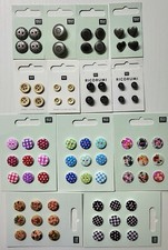 Knöpfe Rico Trachtenknöpfe Ricorumi Herzen bunte Knöpfe Knopfaugen