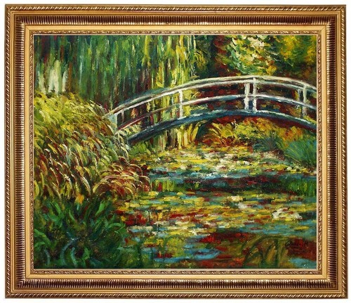 ölbild japanische brücke - Ölbild,