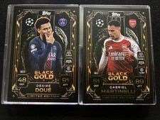 Topps Match Attax 2025/26 BLACK GOLD Limited Edition Set BG8 BG1 Doué Martinelli