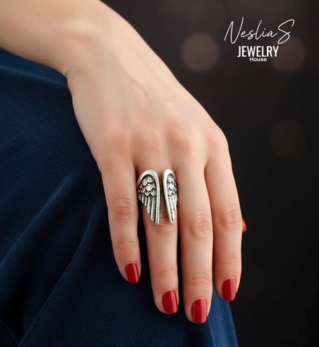 Engelsflügel ring damen - engelsflügel,