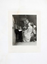 Gabriel Metsu Klavier-Unterricht Cembalo Spinett Piano Lehrer Noten Barock Mode