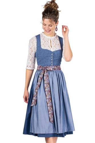 Midi dirndl leinen - dirndl,