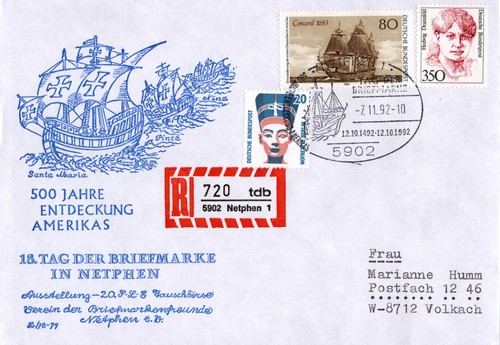 Brief sst tag der briefmarke - sst,