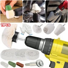 11 PCS Polierscheibe Chrom-Alu Felgen Polierset für Bohrmaschine Polieraufsatz
