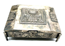 Vintage silber dose deckeldose - silber,
