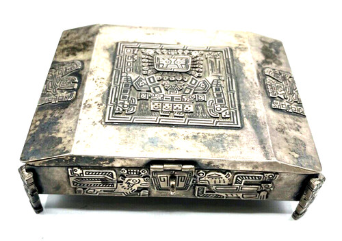 Vintage silber dose - silber,