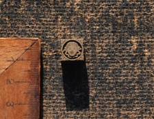 Messing Ornament Buchbinden Prägung Buchbinder Prägestempel Jugendstil Kopf ~.