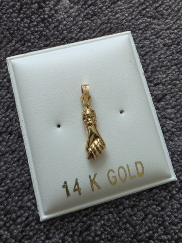 14k gold figa anhänger - figa,