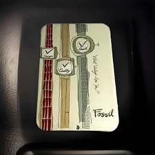 Fossil Schmuck Dose Mehrfarbig Rechteckig  9,6 x 6,4 x 0,8 cm Neu ohne Etikett