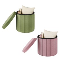 Hocker mit stauraum rund - mit,