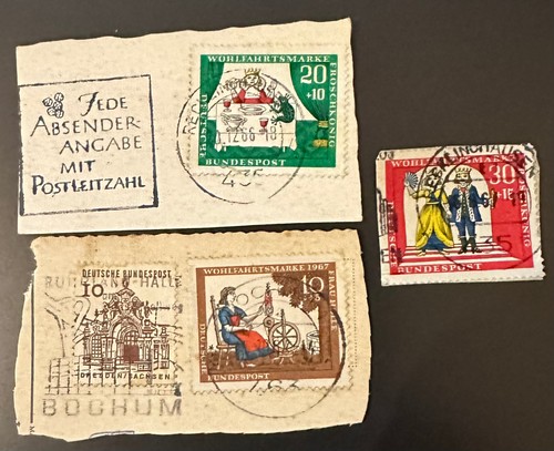 Alte bundespost briefstücke - bundespost,