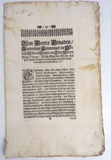 Dekret Bier Brauerei 1723