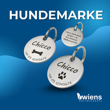 Hundemarke mit Gravur - Personalisiert mit Name für Hunde Welpen Katzen Tiermark