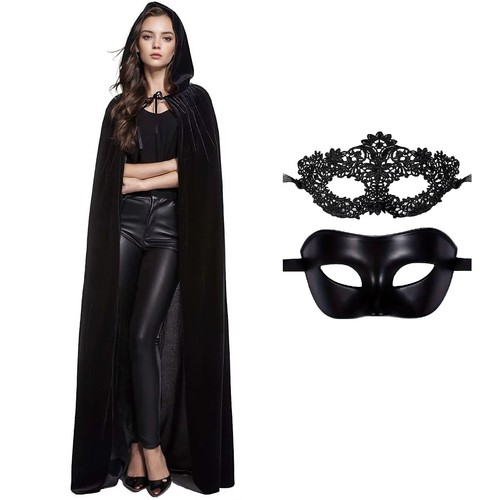 Umhang mit kapuze maske - mit,