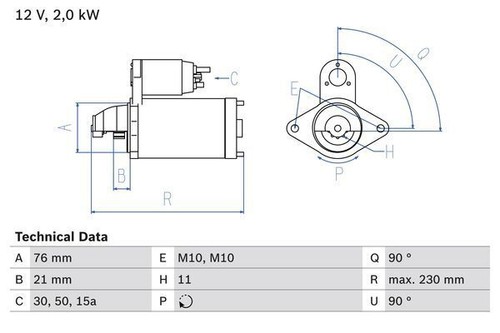 Bosch anlasser starter 986 - bosch,