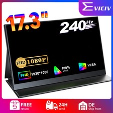 17,3 Zoll Portable Monitor 240Hz Tragbarer Monitore FHD 1920*1080 IPS für Mobile