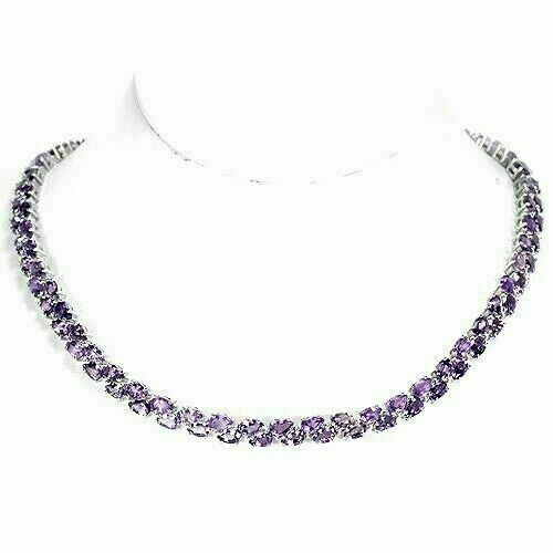Silber halskette amethyst - silber,