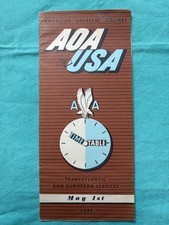 Flugplan TimeTable American OverseasAirlines May 1949 original
