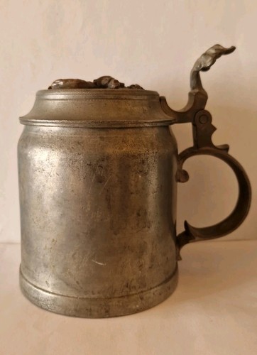 Zinn bierkrug mit bronze - mit,