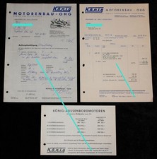 König Motorenbau OHG ,Aussenbordmotoren ,Dokumente 1970
