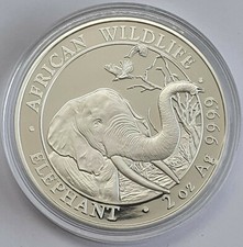 Somalia Elefant 2018 2 oz 200 Shilling Silber BU st Kapsel OVP RAR 