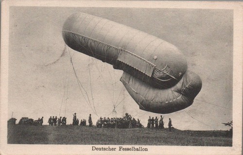 Deutscher fesselballon 1917 - ak,