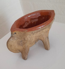 Alte Backform Osterlamm Keramik 2-teilig  20. Jahrhundert baking pan