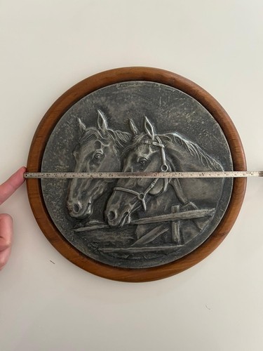 Vintage wandrelief pferde - vintage,