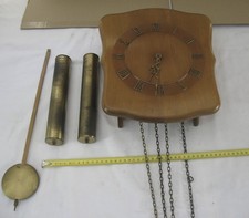 vintage Wanduhr Uhr Pendel Gewichte Schlagwerk mit Aufzug Bastler