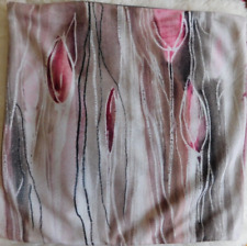 ?Kissen Hülle Kissenhülle 40x40cmSofa Stuhl Sessel Blumen braun weiß pink rosa