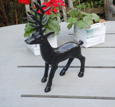 Hirsch Metall schwarz Ornament