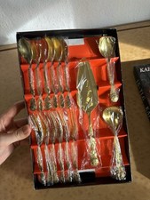 Kaffeebesteck vergoldet 15