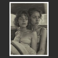 Vintage Fotoabzug SW Frau Akt