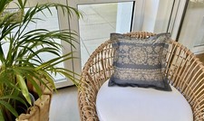 BASSETTI Kissenhülle 40x40 BRENTA G1 Grau STEHSAUM SATIN DEKO Kissen Hülle NEU