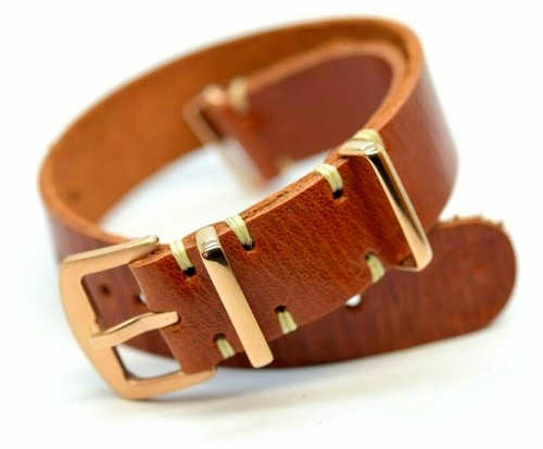 Nato strap leder armband - leder,