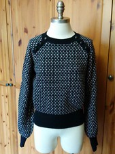 King Louie Pullover Gr. M schwarz rosa grün millefleur Blümchen