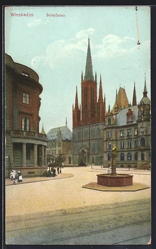 Wiesbaden schlossplatz mit - schlossplatz,
