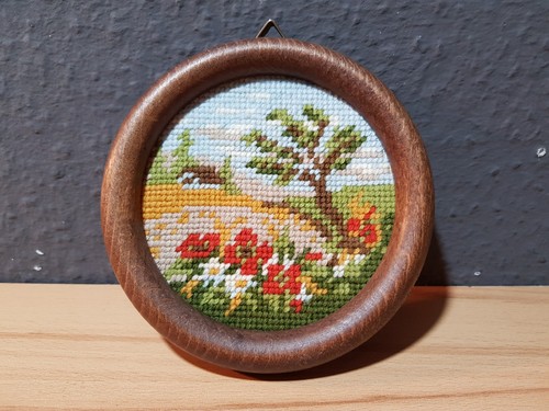 Vintage mini stickbild rund - rund, im