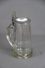 Großer Bierkrug 2 Liter Glaskrug alt um 1900 Saubärenorden I. Classe Geschenk